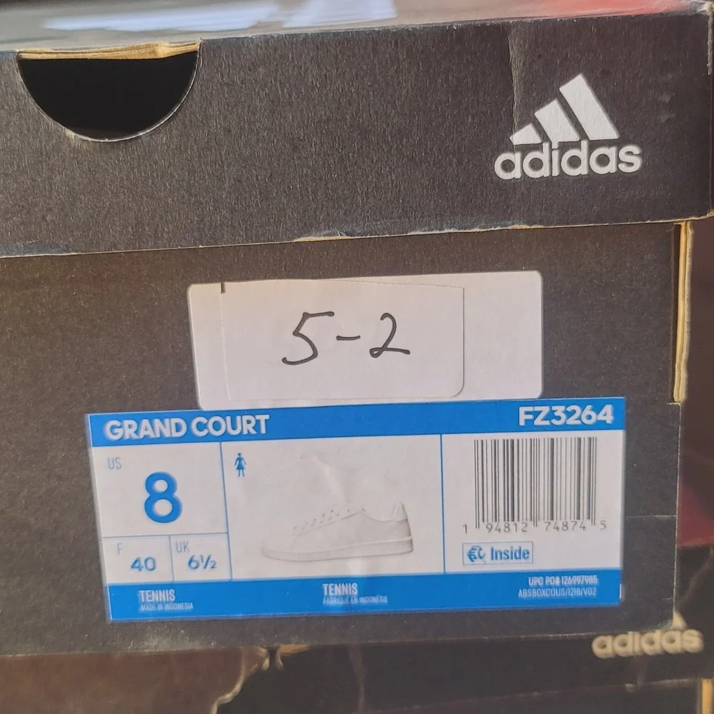 Adidas Women's Grand Court Sneakers Sz 8 M Cloudfoam Comfort White FZ3264